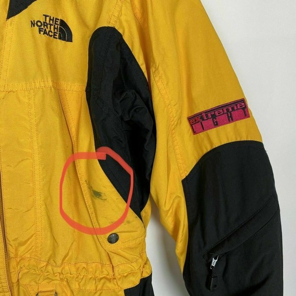 The North Face Jacket Women 8 Ski Snowboar Yellow Black Extreme Light Hooded VTG - Picture 9 of 12